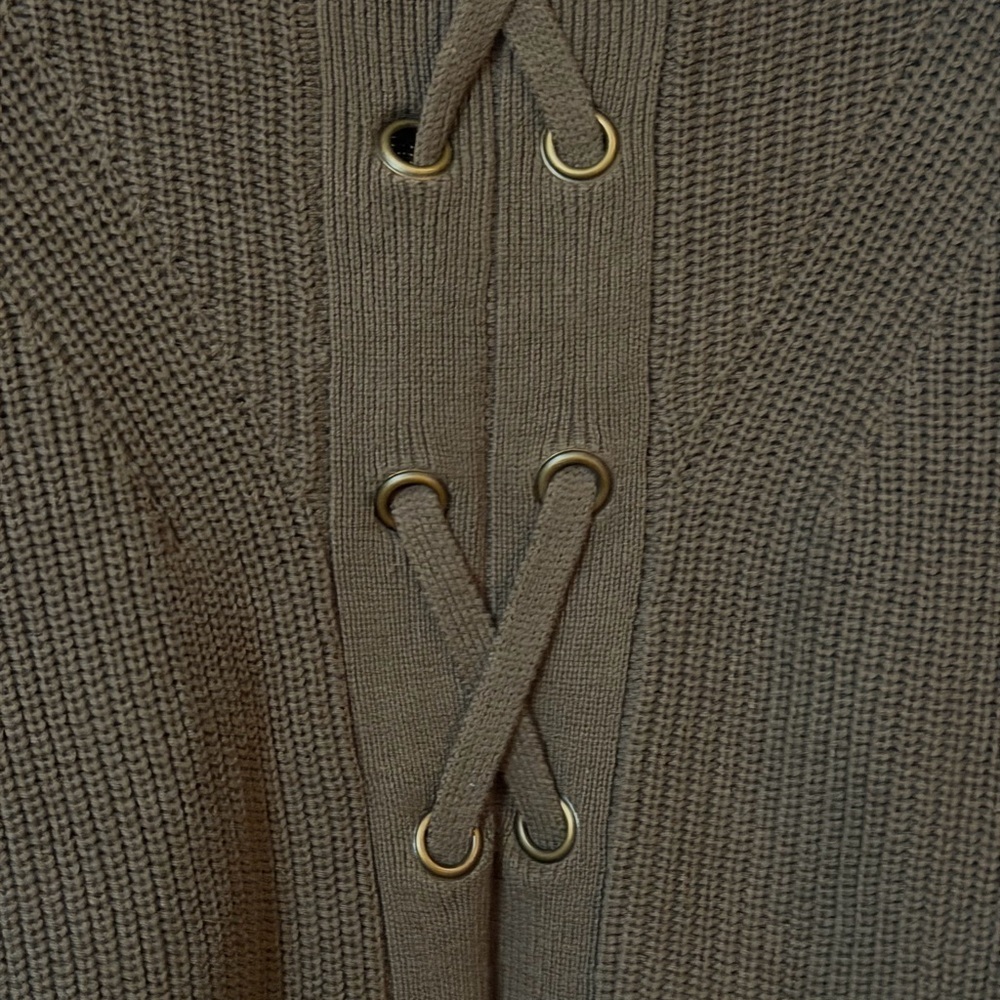 Lucky Brand  Lace-Up Back Sweater - Picture 8 of 12